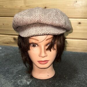 Vintage Hunt Club Tan Herringbone Cap